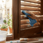 pulizia persiane in legno