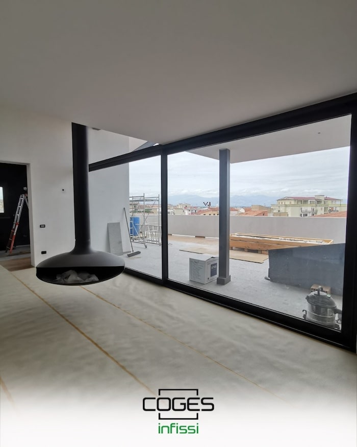 vetrata isolante in opera